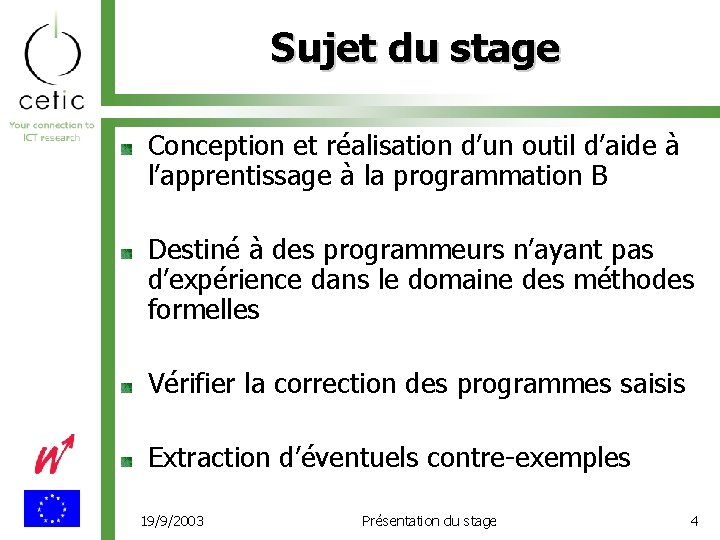 Sujet du stage Conception et réalisation d’un outil d’aide à l’apprentissage à la programmation