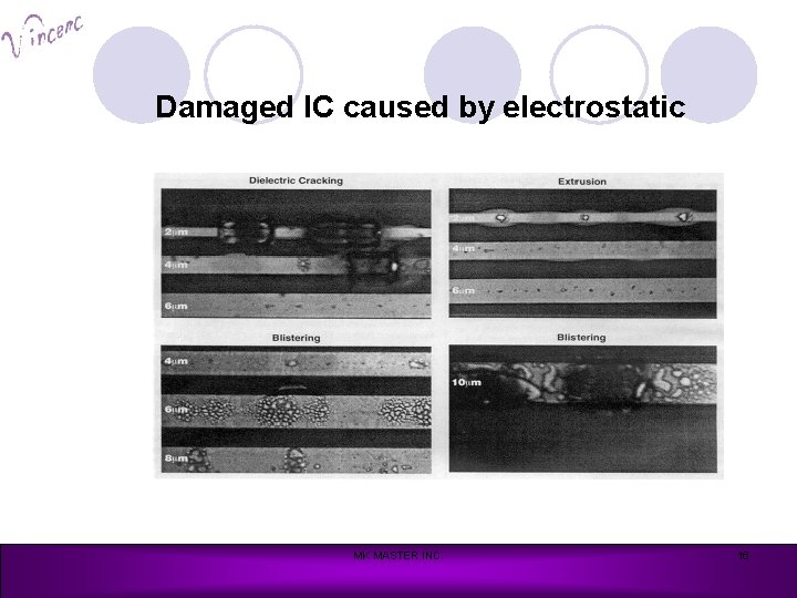 Damaged IC caused by electrostatic MK MASTER INC. 16 