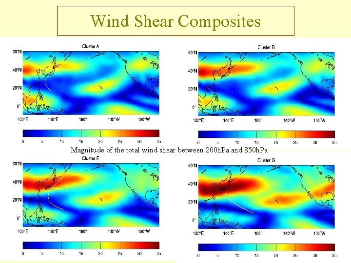 Wind Shear Composites Magnitude of the total wind shear between 200 h. Pa and