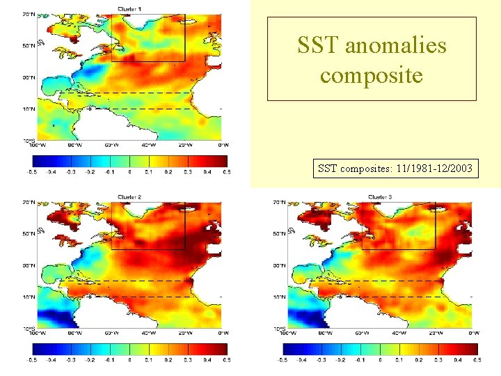 SST anomalies composite SST composites: 11/1981 -12/2003 