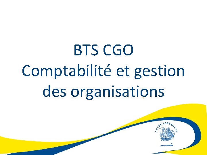 BTS CGO Comptabilité et gestion des organisations 