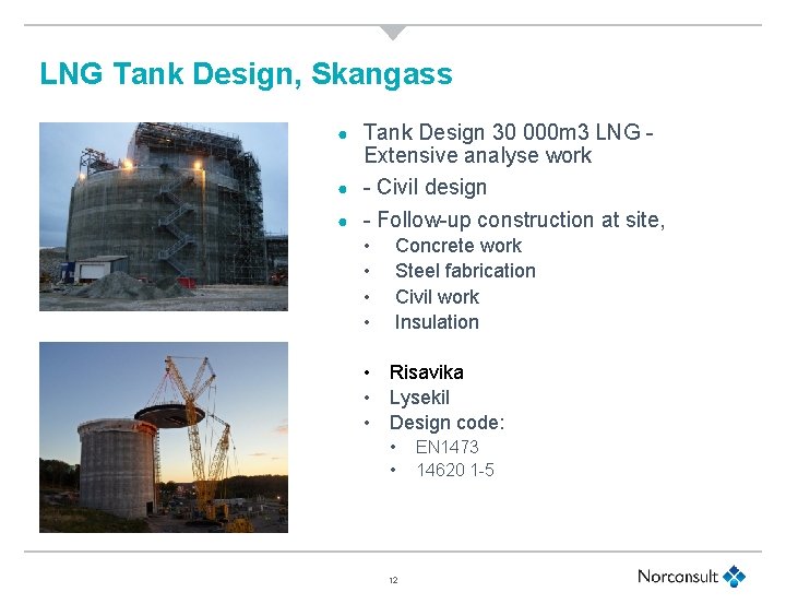 LNG Tank Design, Skangass Tank Design 30 000 m 3 LNG Extensive analyse work