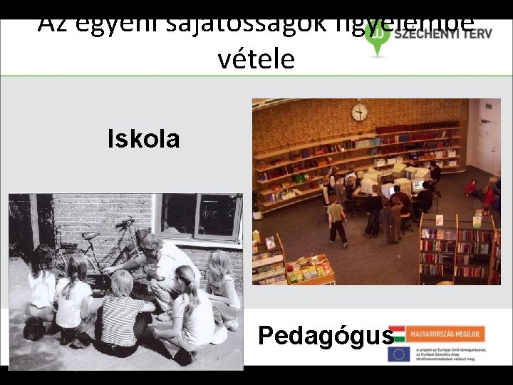 Az egyéni sajátosságok figyelembe vétele Iskola Pedagógus www. fszk. hu/dobbanto 