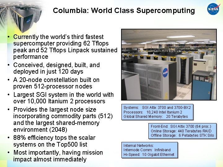 Nasa Advanced Supercomputing NASAs Science and Engineering Applications in the Future