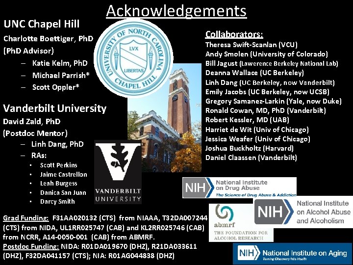 UNC Chapel Hill Acknowledgements Charlotte Boettiger, Ph. D (Ph. D Advisor) – Katie Kelm, UNC Chapel Hill Acknowledgements Charlotte Boettiger, Ph. D (Ph. D Advisor) – Katie Kelm,