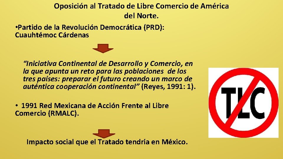 Oposición al Tratado de Libre Comercio de América del Norte. • Partido de la