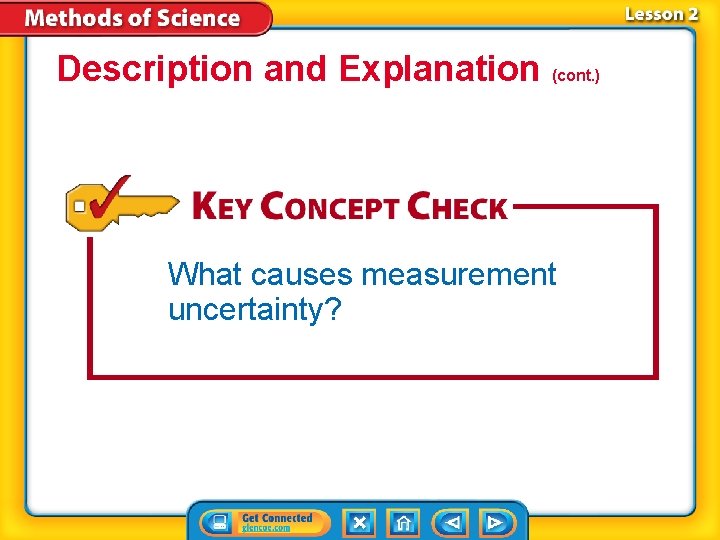 Description and Explanation (cont. ) What causes measurement uncertainty? 