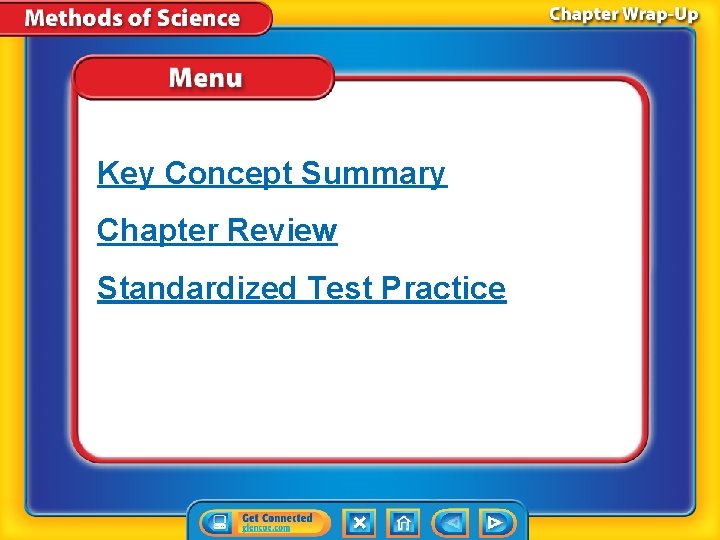 Key Concept Summary Chapter Review Standardized Test Practice 