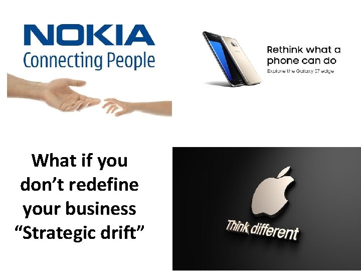 What if you don’t redefine your business “Strategic drift” 