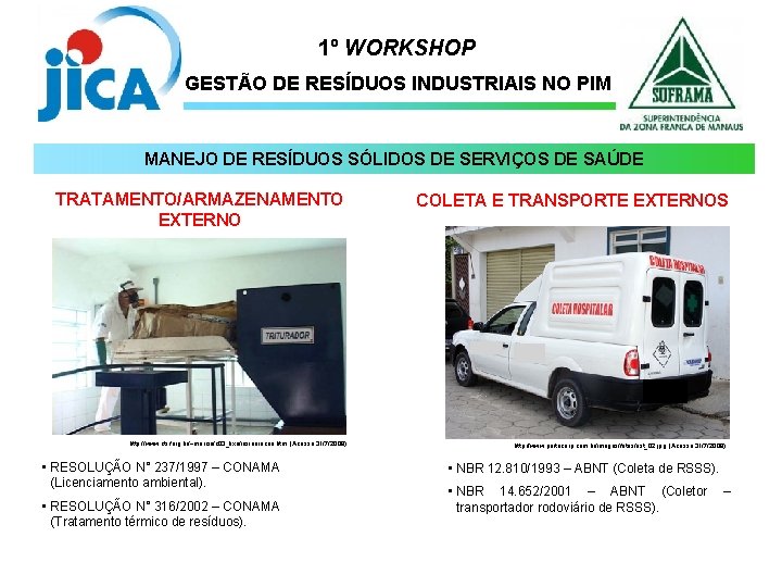 1º WORKSHOP GESTÃO DE RESÍDUOS INDUSTRIAIS NO PIM MANEJO DE RESÍDUOS SÓLIDOS DE SERVIÇOS