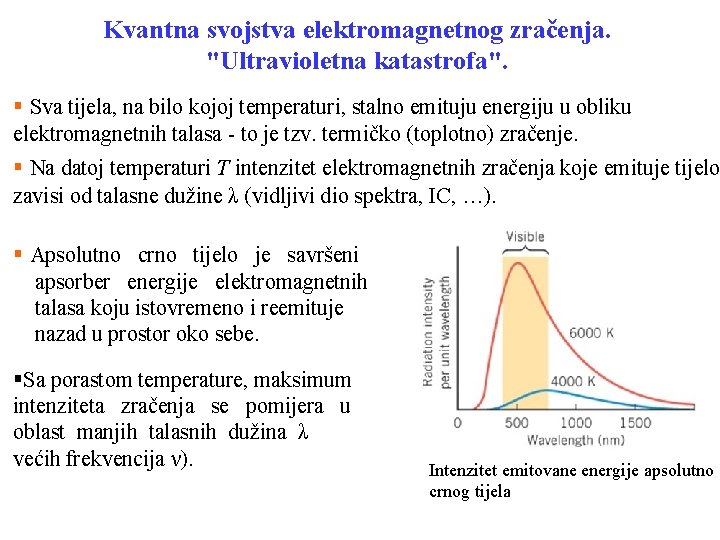 Kvantna svojstva elektromagnetnog zračenja. "Ultravioletna katastrofa". § Sva tijela, na bilo kojoj temperaturi, stalno