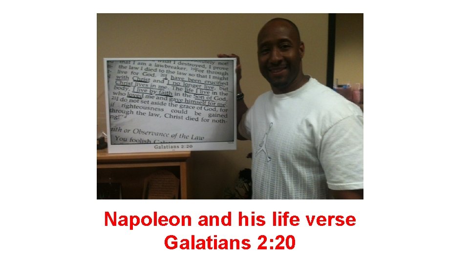 Napoleon and his life verse Galatians 2: 20 