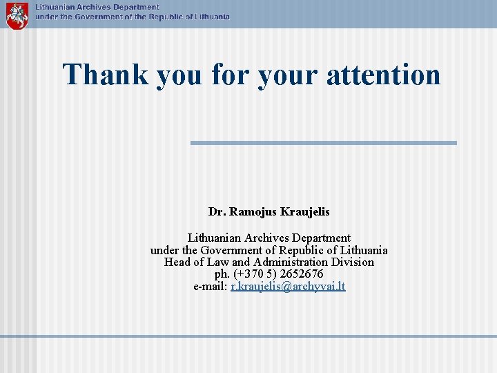 Legislation On Access To Archives Recent Tendencies In