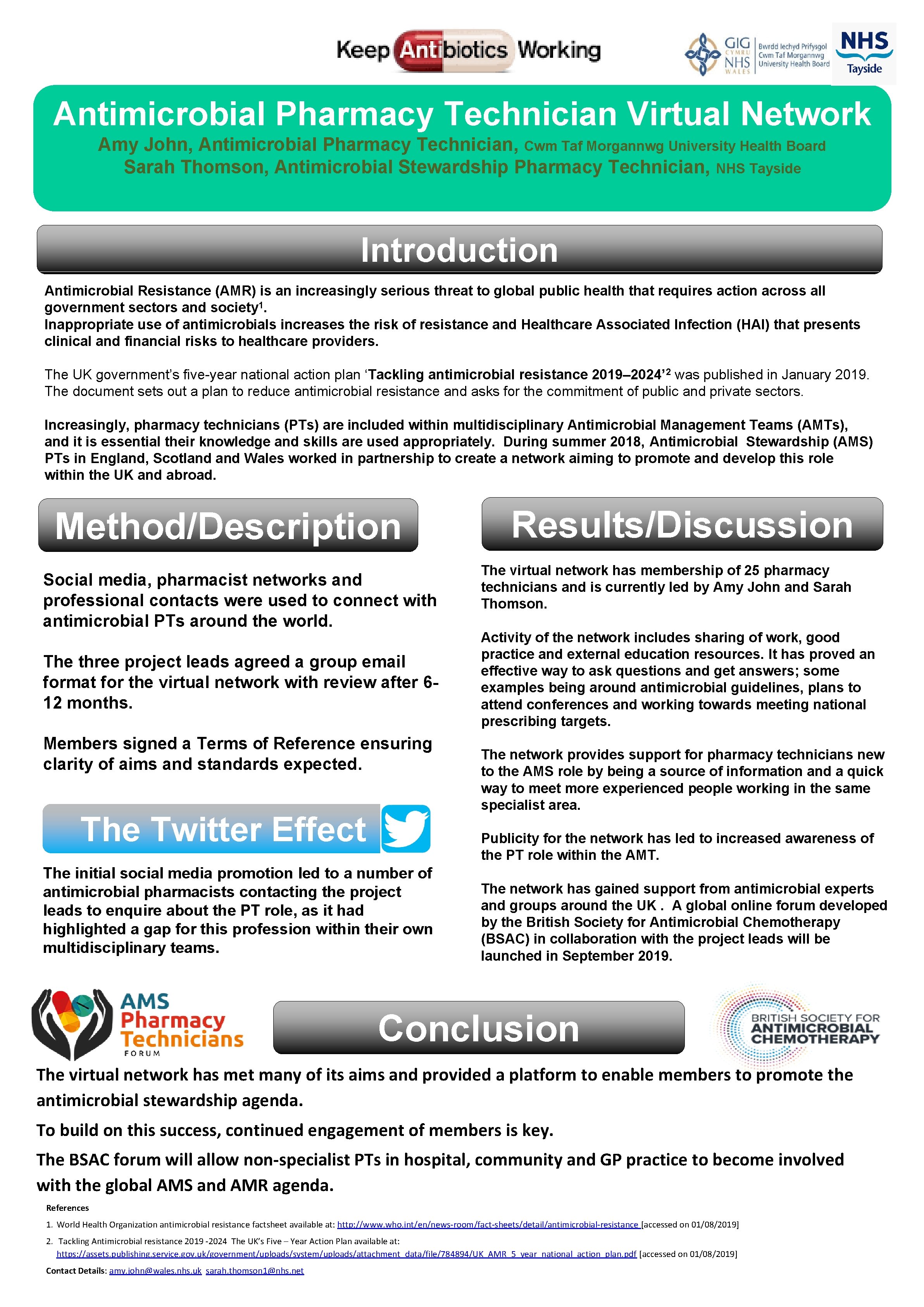 Antimicrobial Pharmacy Technician Virtual Network Amy John, Antimicrobial Pharmacy Technician, Cwm Taf Morgannwg University