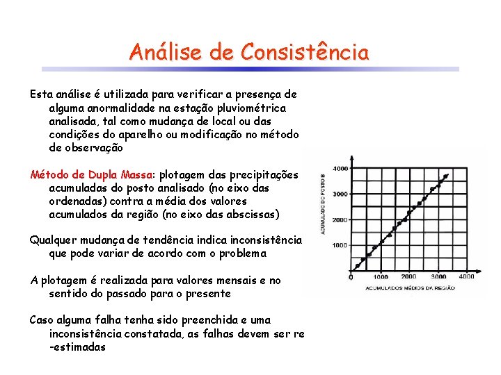 Análise de Consistência Esta análise é utilizada para verificar a presença de alguma anormalidade