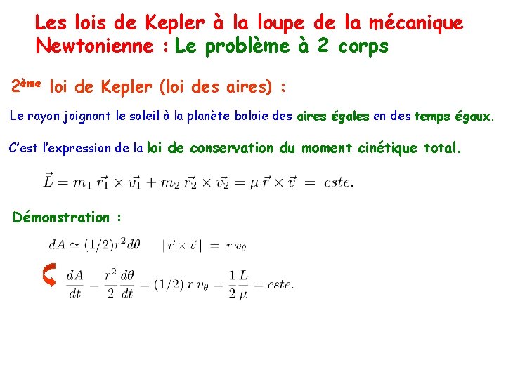 Les lois de Kepler à la loupe de la mécanique Newtonienne : Le problème