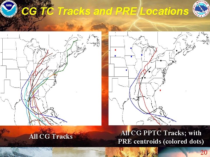CG TC Tracks and PRE Locations All CG Tracks All CG PPTC Tracks; with