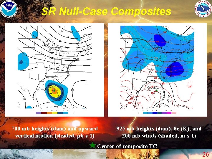 SR Null-Case Composites 700 mb heights (dam) and upward vertical motion (shaded, μb s-1)