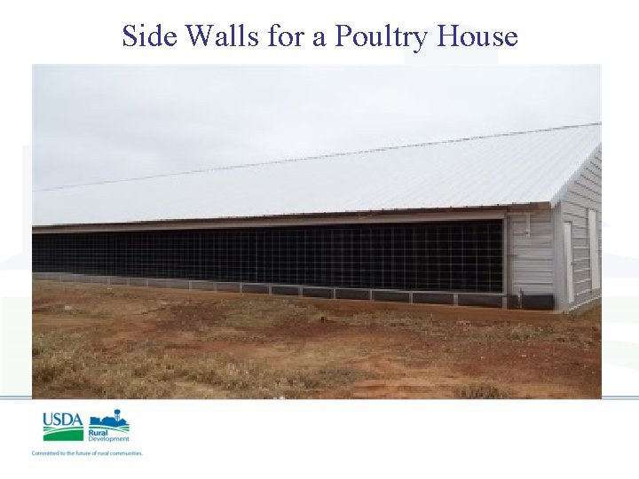 Side Walls for a Poultry House 