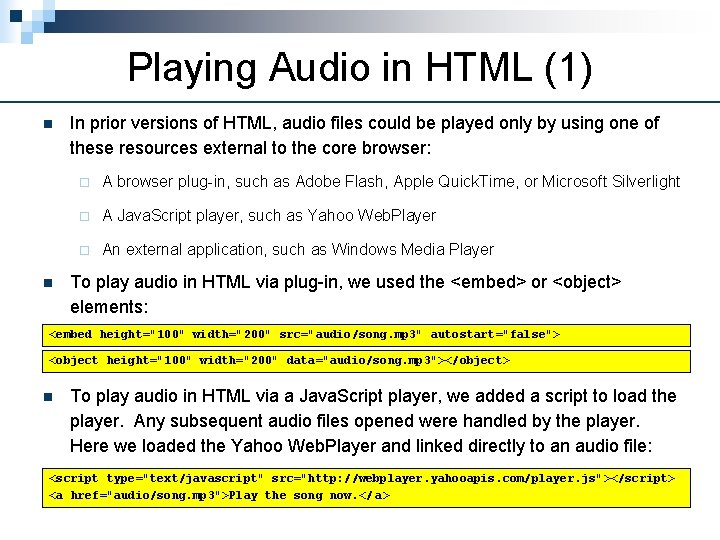 27 How To Play Audio Using Javascript