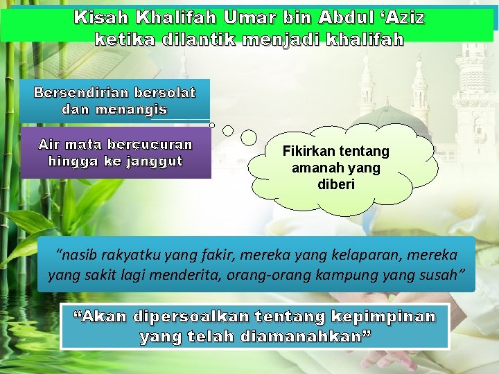 Kisah Khalifah Umar bin Abdul ‘Aziz ketika dilantik menjadi khalifah Bersendirian bersolat dan menangis Kisah Khalifah Umar bin Abdul ‘Aziz ketika dilantik menjadi khalifah Bersendirian bersolat dan menangis