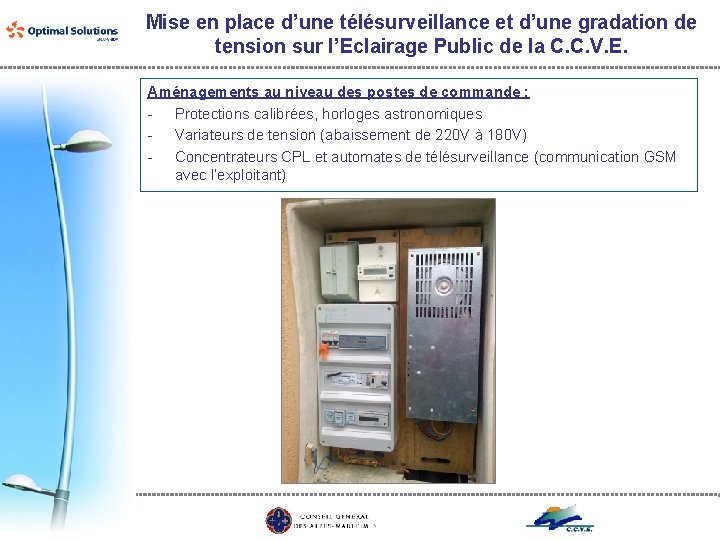 Mise en place d’une télésurveillance et d’une gradation de tension sur l’Eclairage Public de