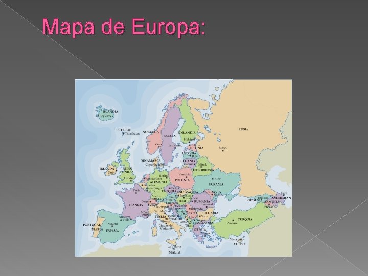 Mapa de Europa: 
