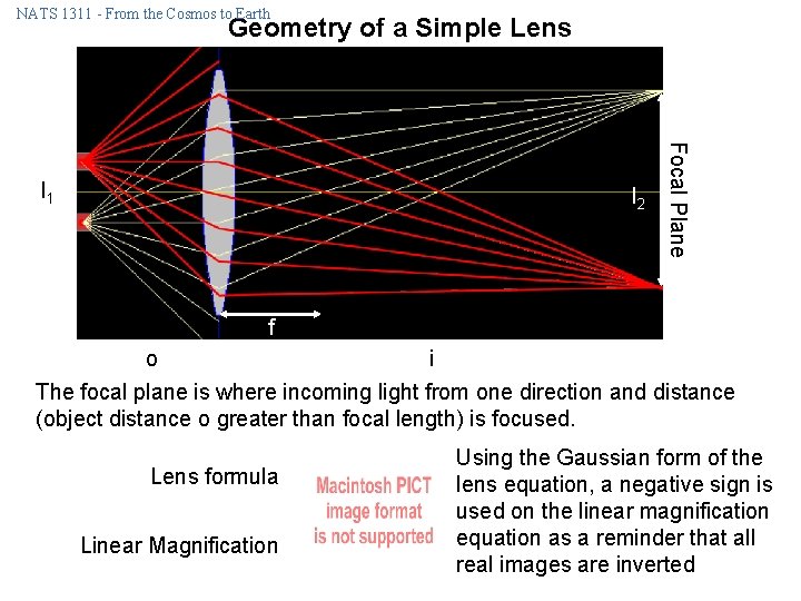 NATS 1311 - From the Cosmos to Earth Geometry of a Simple Lens l NATS 1311 - From the Cosmos to Earth Geometry of a Simple Lens l