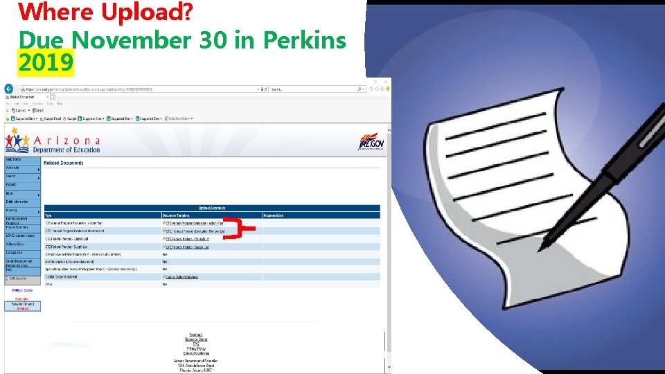 Where Upload? Due November 30 in Perkins 2019 