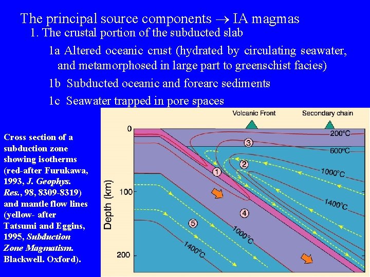 The principal source components IA magmas 1. The crustal portion of the subducted slab