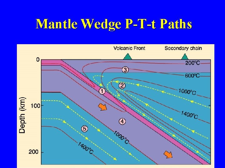 Mantle Wedge P-T-t Paths 