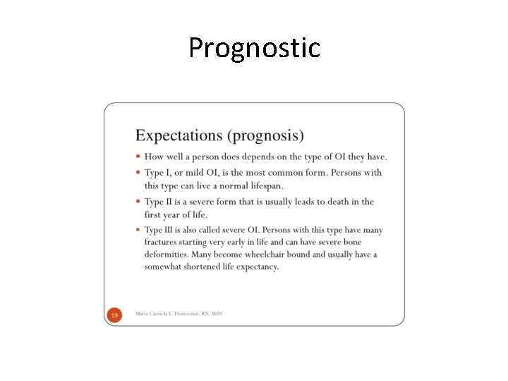 Prognostic 