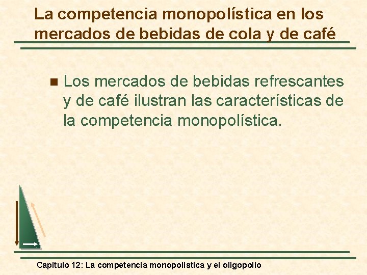 La competencia monopolística en los mercados de bebidas de cola y de café n