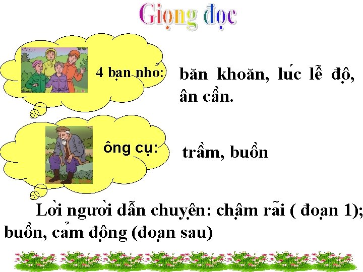 4 ba n nho : ông cụ: băn khoăn, lu c lê đô ,