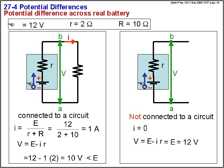 Aljalal-Phys. 102 -3 May 2008 -Ch 27 -page 18 27 -4 Potential Differences Potential