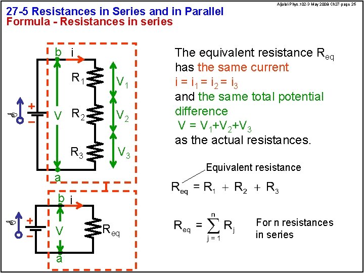 27 -5 Resistances in Series and in Parallel Formula - Resistances in series b