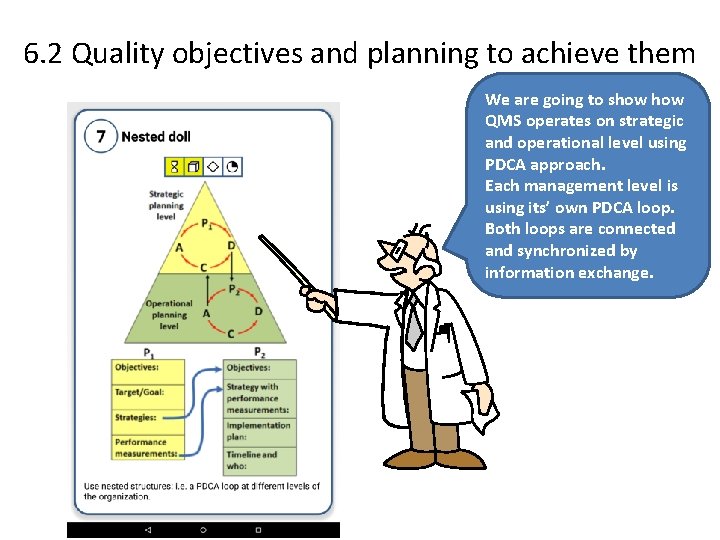 6. 2 Quality objectives and planning to achieve them We are going to show