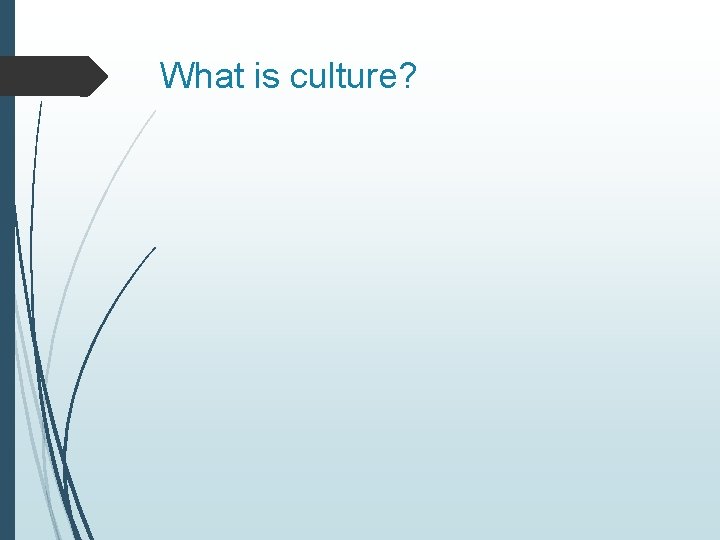 What is culture? 