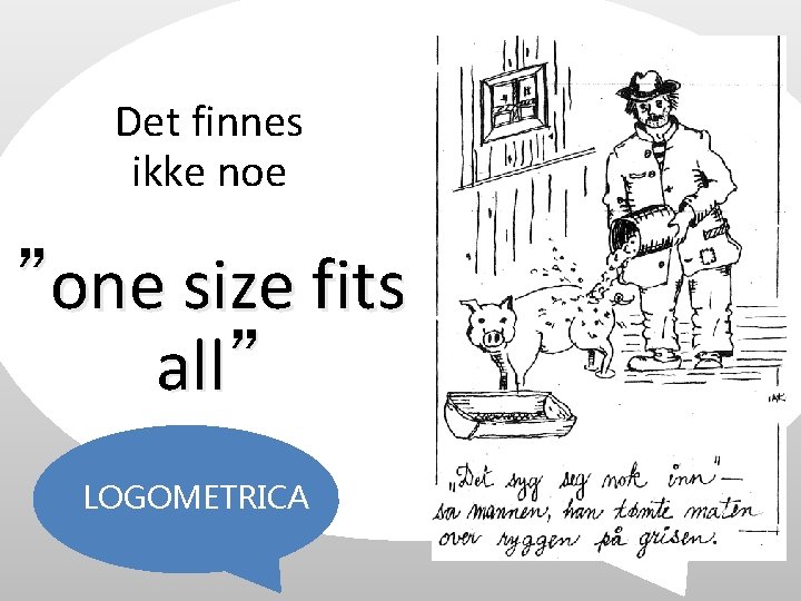Det finnes ikke noe ”one size fits all” LOGOMETRICA 