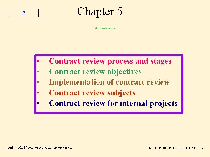 Chapter 5 2 Contract review • • • Contract review process and stages Contract