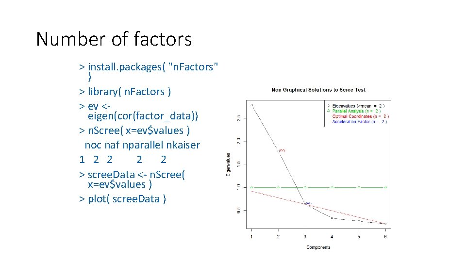 Number of factors > install. packages( "n. Factors" ) > library( n. Factors ) Number of factors > install. packages( "n. Factors" ) > library( n. Factors )