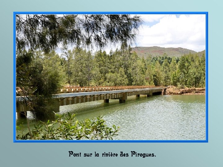 Pont sur la rivière des Pirogues. 