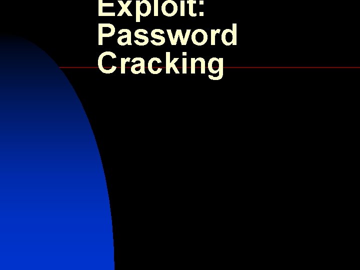 Exploit: Password Cracking 