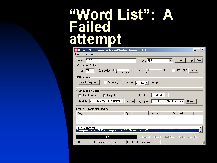 “Word List”: A Failed attempt 