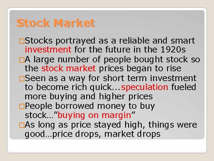 Stock Market �Stocks portrayed as a reliable and smart investment for the future in