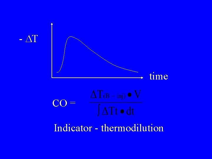 - T time CO = Indicator - thermodilution - T time CO = Indicator - thermodilution