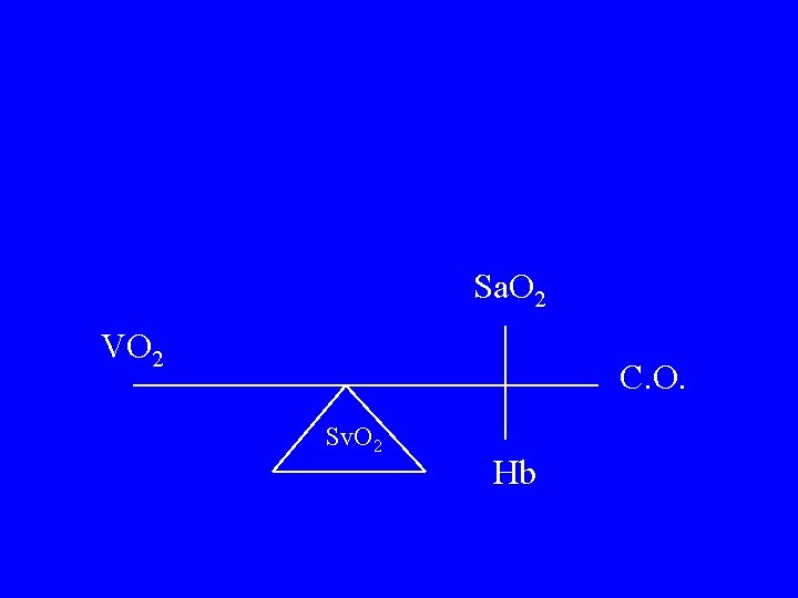 Sa. O 2 VO 2 C. O. Sv. O 2 Hb Sa. O 2 VO 2 C. O. Sv. O 2 Hb