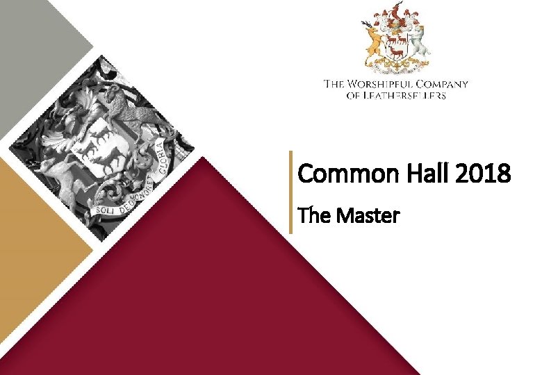 Common Hall 2018 The Master 