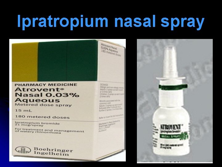 Ipratropium nasal spray 