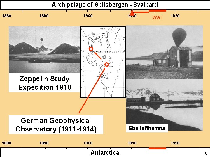 Archipelago of Spitsbergen - Svalbard 1880 1890 1900 1910 WW I 1920 Zeppelin Study